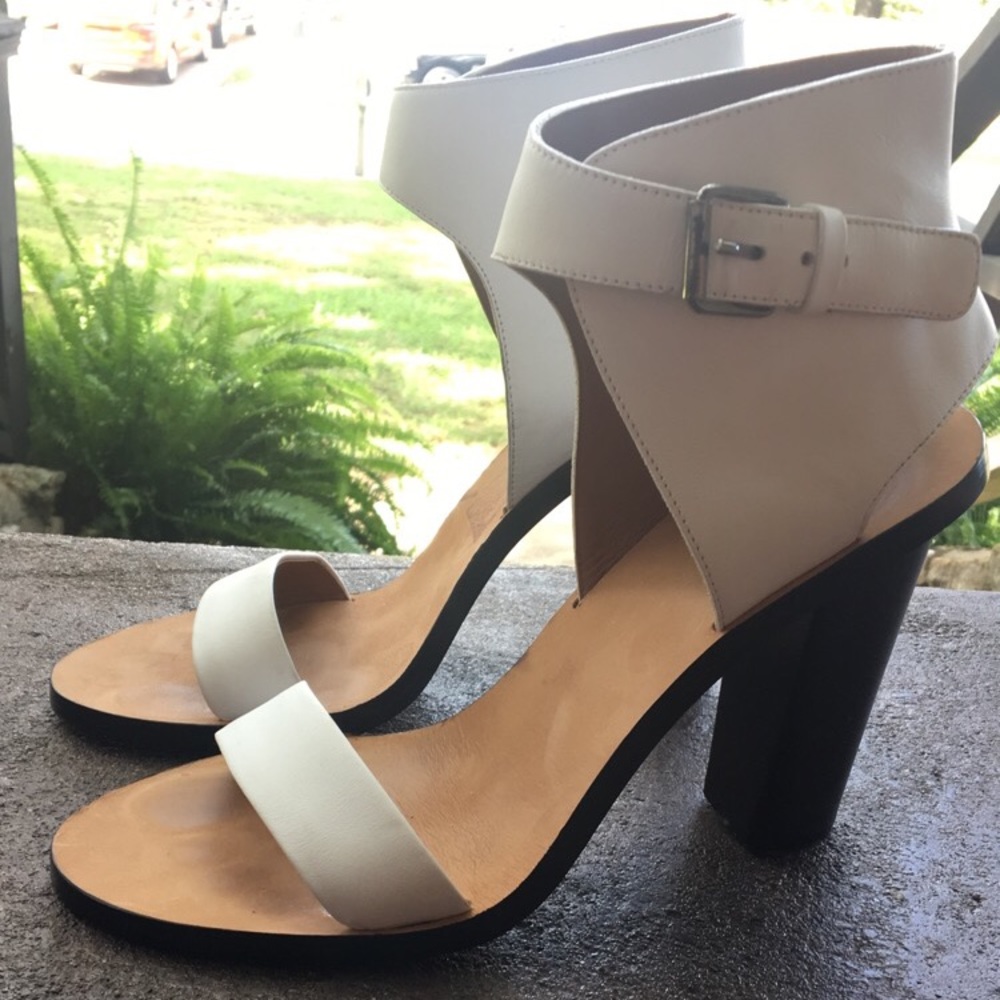 Vince Camuto white heels